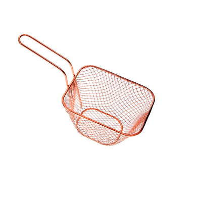 Cesta De Aço Inox Rosé 20x8x9cm Lyor