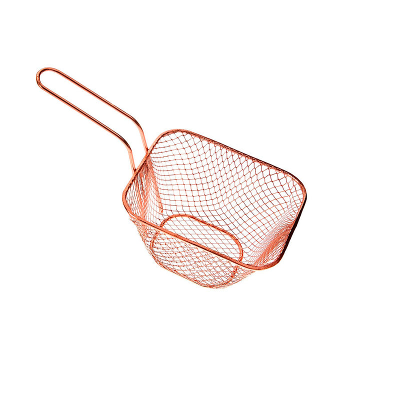 Cesta De Aço Inox Rosé 20x8x9cm Lyor
