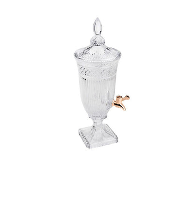 Suqueira Dispenser de Cristal 2 litros Persa com Torneira Cobre lyor
