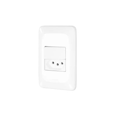 Interruptor Simples 10A + Tomada 2P+T Pial Pop 20A 4X2