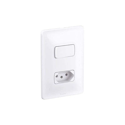 Interruptor com Tomada Pial Legrand Zeffia 2P+T 10A - Branco
