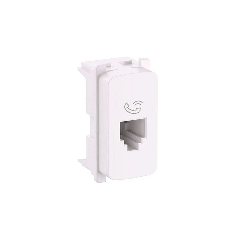 Módulo Tomada RJ11 Zeffia Branco