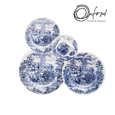 Aparelho De  Jantar/cha Oxford 20 Peças Cena Inglesa AB20-5131