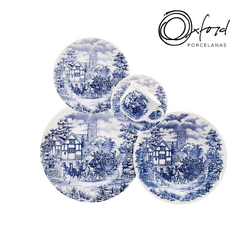 Aparelho De  Jantar/cha Oxford 20 Peças Cena Inglesa AB20-5131