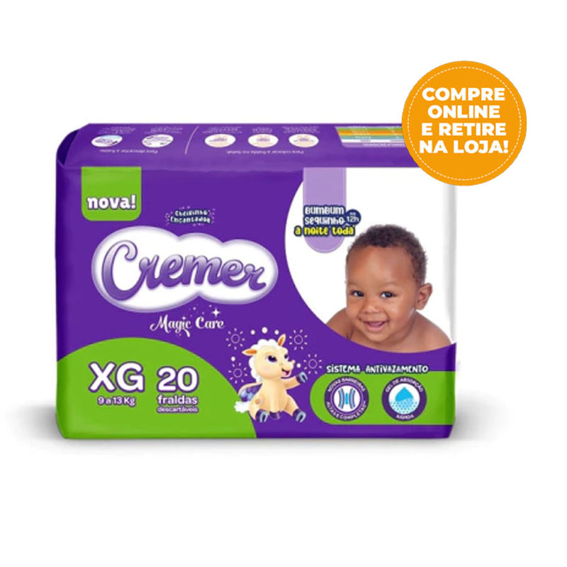 Fralda Descartável Cremer Jumbo Xg - 20 Unidades