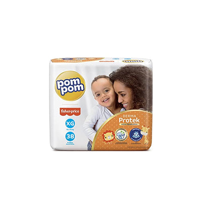 Fralda Descartáveis Pom Pom Derma Protek XG - 38 Unidades