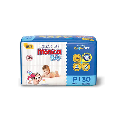 Fralda Turma da Mônica Baby Jumbo P - 30 Unidades