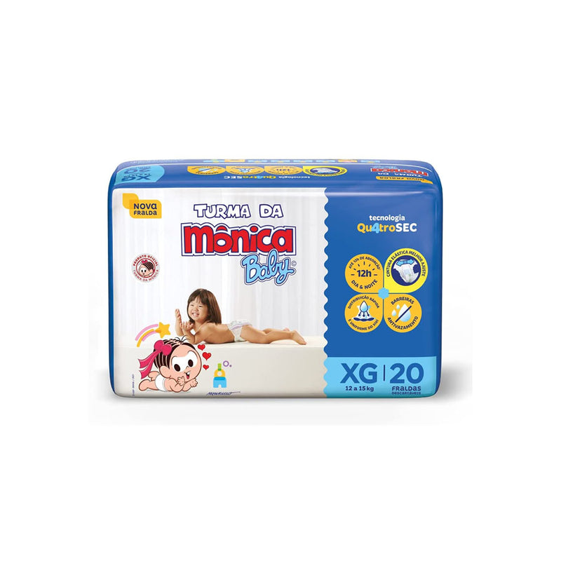 Fralda Turma da Monica Baby Jumbo XG - 20 Unidades