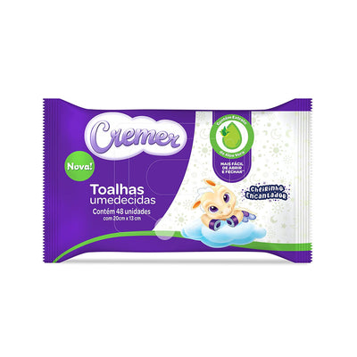 TOALHAS UMEDECIDAS CREMER  ALOE E VERA 48 UNIDADES