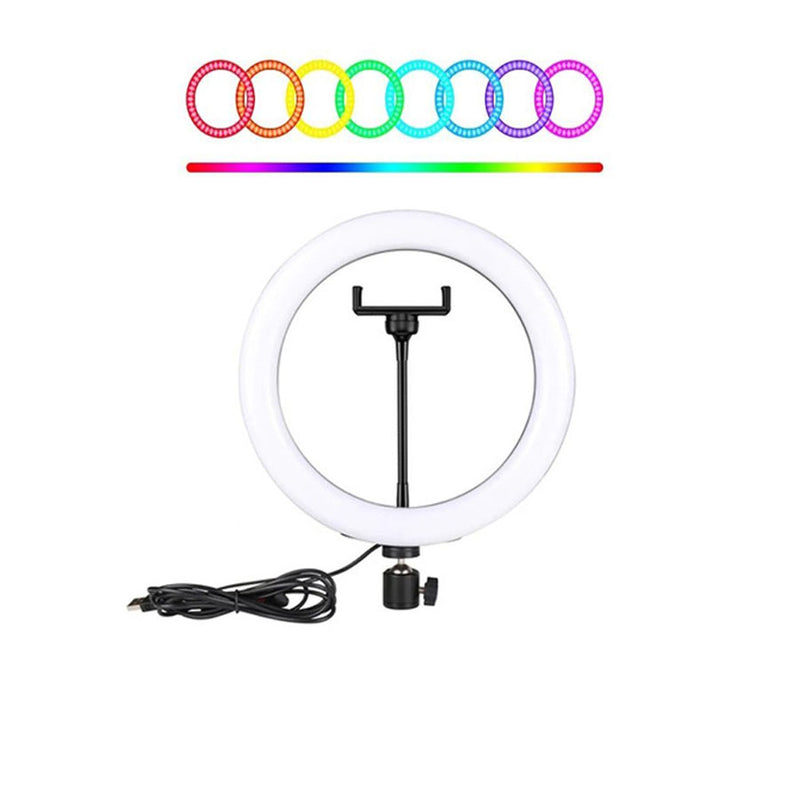 Iluminador Ring Light sem Tripé Usb 12 Polegadas Full Color