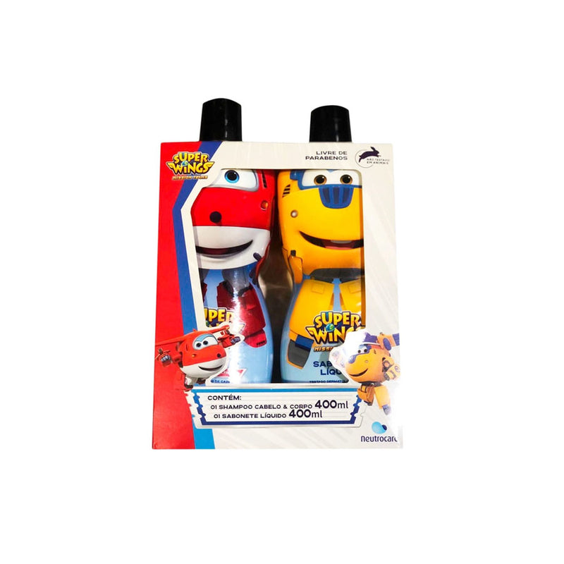 Kit Infantil Neutrocare Super wings Shampoo Cabelo e Corpo 400ml + Sabonete Líquido 400ml