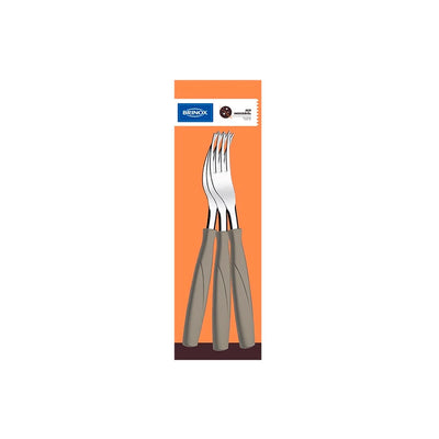 Garfo de mesa em aço inox Itaparica 3PÇS Warm Gray - Brinox