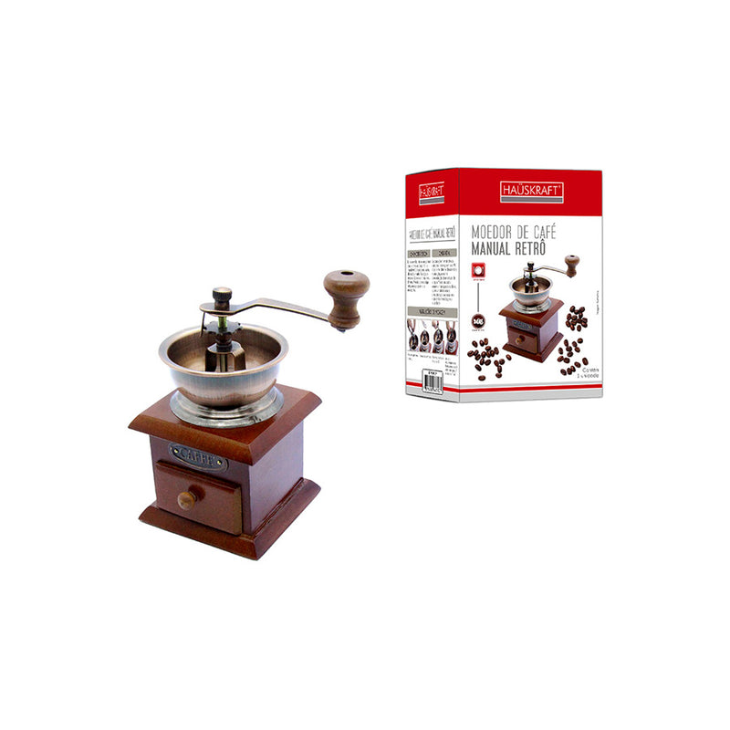 Moedor de Café Manual Retrô Pequeno Hauskraft