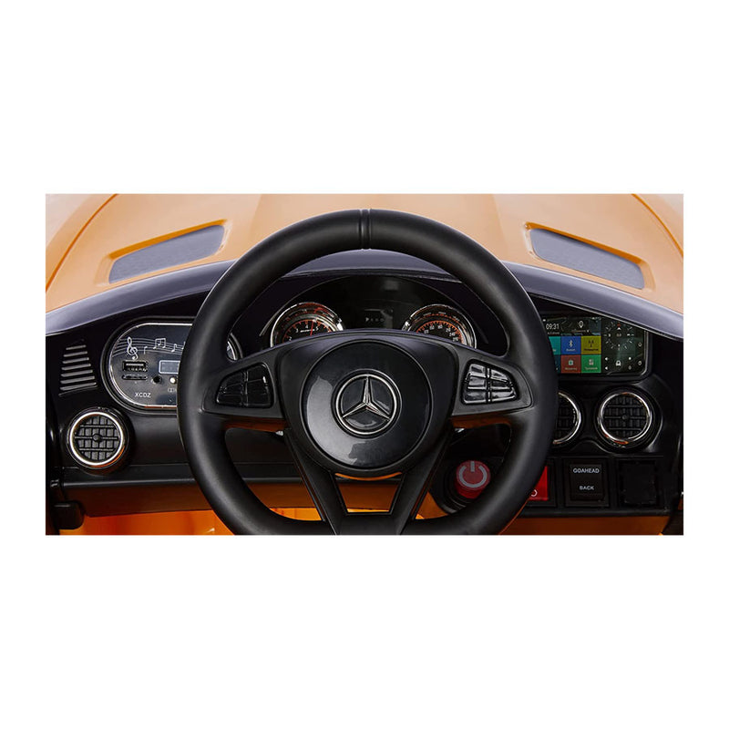 Carro Elétrico Mercedes Benz 12V Controle Remoto - AMARELO