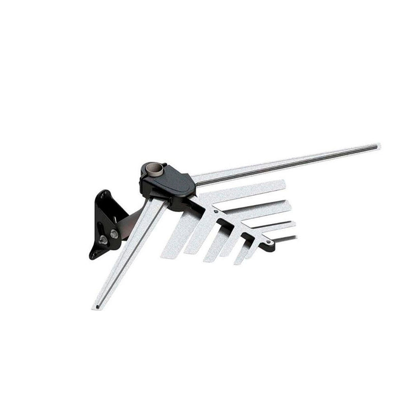 Antena Externa Aquário DTV-2000 UHF HDTV FM VHF 806 MHz Preto E Prata