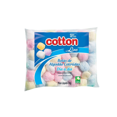 Algodão cotton line bolas coloridas 30G