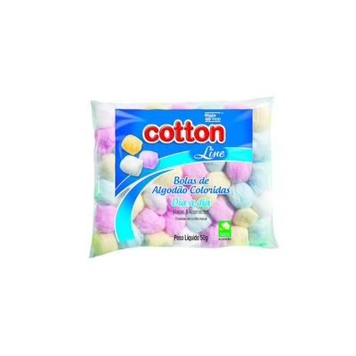 Algodão Bolas Coloridas 50 Gr - Cotton Line