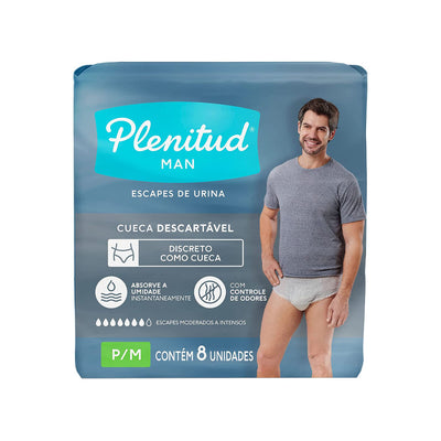 Cueca Descartável Man P/M 8 Unidades - Plenitud