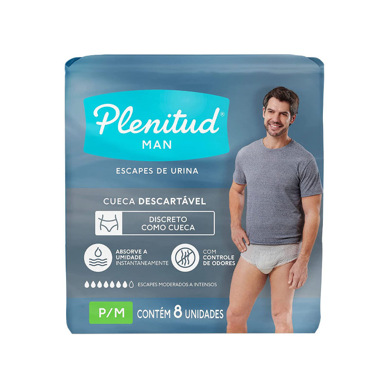 Cueca Descartável Man P/M 8 Unidades - Plenitud