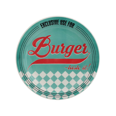 Prato em Cêramica Burger Verde 26cm