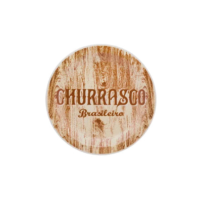 Prato Raso em Cêramica Churrasco Yellow 26cm