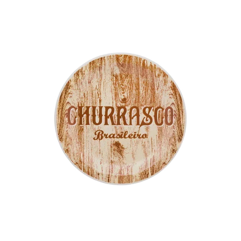 Prato Raso em Cêramica Churrasco Yellow 26cm