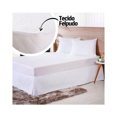 Capa Protetora De Colchão Impermeável Queen Branco - Bene Casa