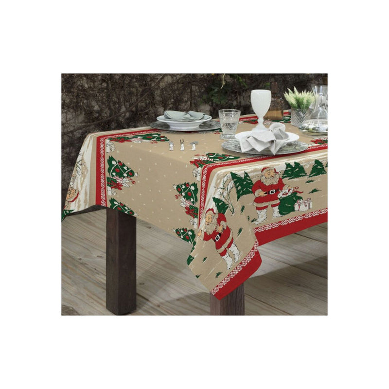 Toalha de Mesa Natalina 8 Lugares Quadradas 1,40 x 2,45cm