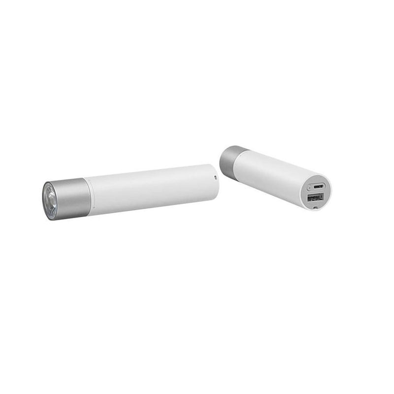 Lanterna LED Xiaomi alta luminosidade com Power Bank 3250mAh, Recarregável, 11 ajustes brilho, Branco
