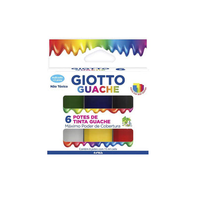 Tinta Guache 15ml com 6 Cores - Giotto