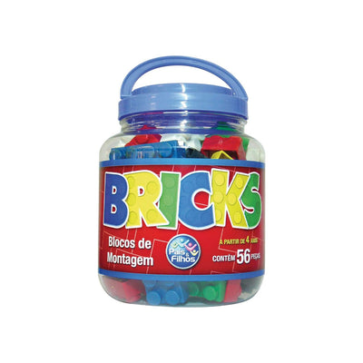 Bloco de Montar 56 Peças Brincks - Pais e Filhos
