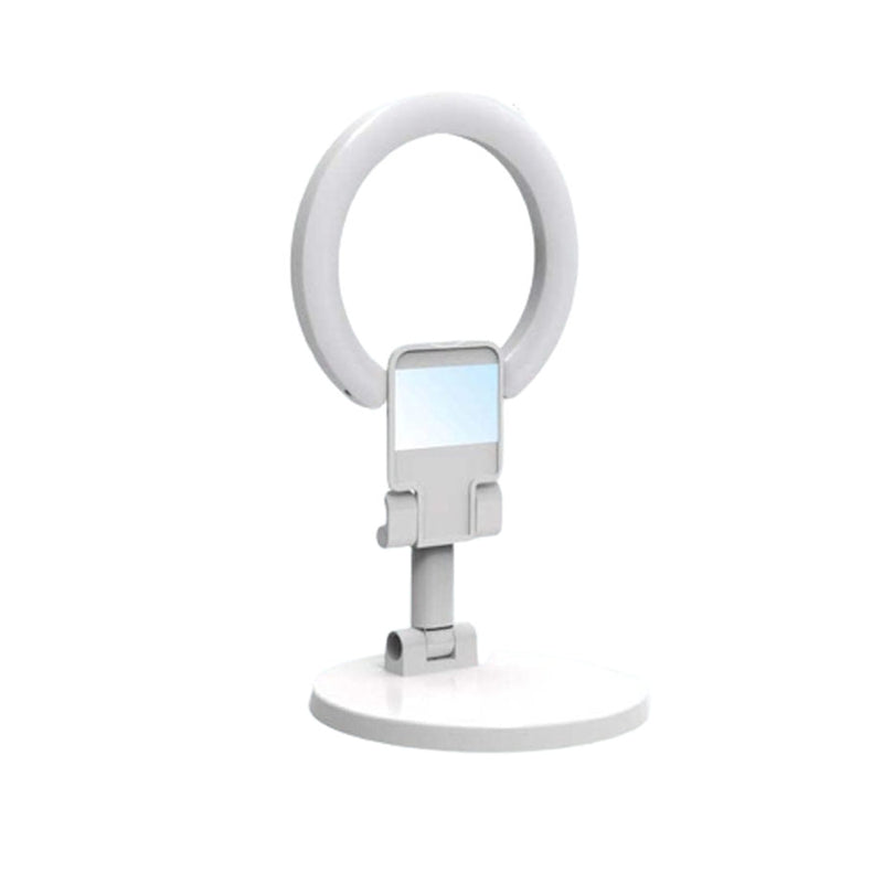 Ring Light com Espelho e cabo USB - Branco