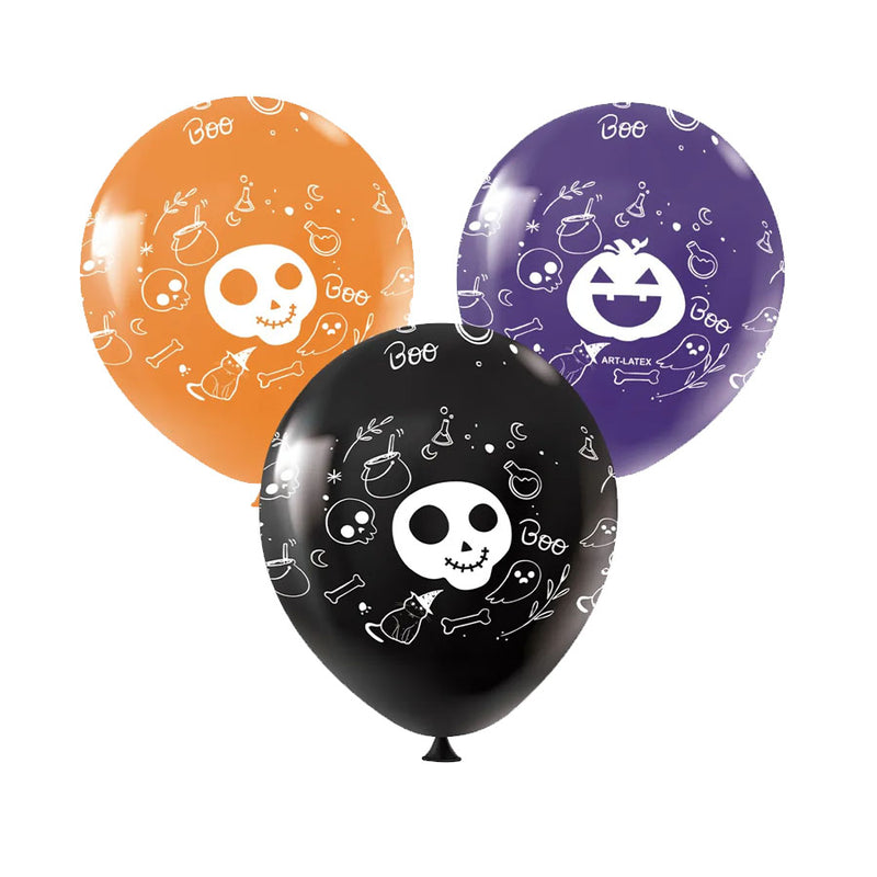 Balão Estampado Halloween 11 Polegadas pacote com 25 Unidades