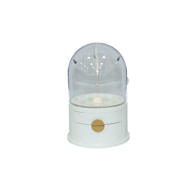 Porta Joias USB  Modelo Oval  com 01 gaveta - Branco Neve