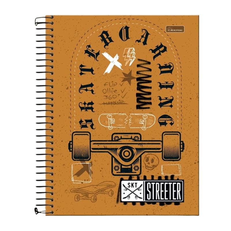 Caderno Universitário 10 Matérias 160 Folhas Streeter - Cadersil
