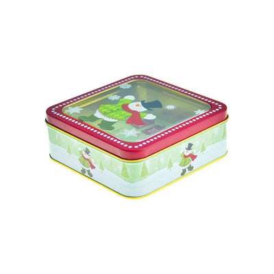 Lata Natalina Estampa Boneco de Neve 15x15