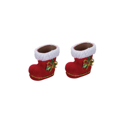 Enfeite de Natal Bota Papai Noel Pingente para Árvore 6cm