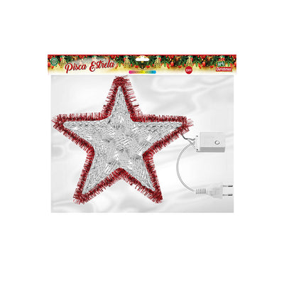 Pisca Natal Estrela Led 50cm Colorido 110V