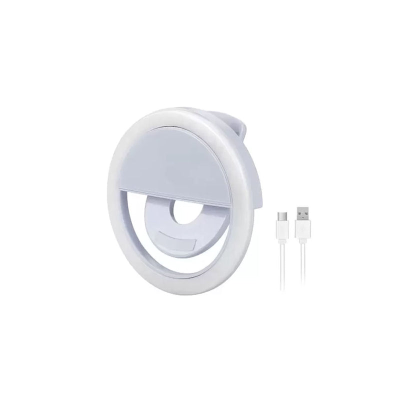Ring Light Clipe Anel Led Flash Celular Universal - BRANCO