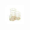 Porta Canetas Dourado com 3 Compartimentos 12cm