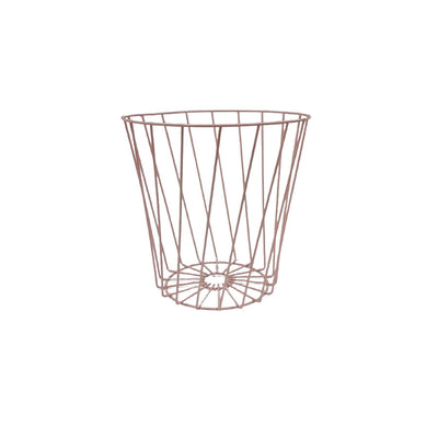 Cesto de Lixo Metal Rosa 24cm