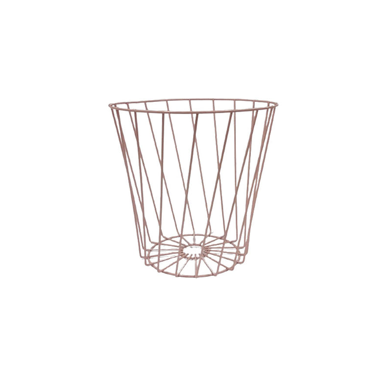 Cesto de Lixo Metal Rosa 24cm