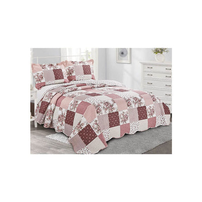 Kit Colcha Casal Camesa Cobre Leito Patchork Matelassê - Clusa