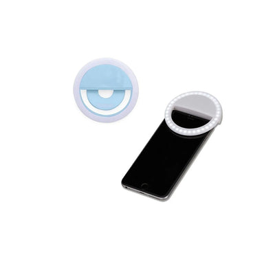Ring Light Clipe Anel Led Flash Celular Universal - Azul