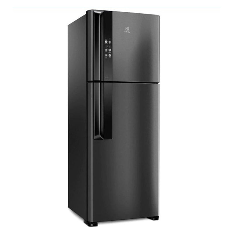 Geladeira Electrolux IF56B Top Freezer Frost Free Efficient Black Inox Look Com Autosense - 474L