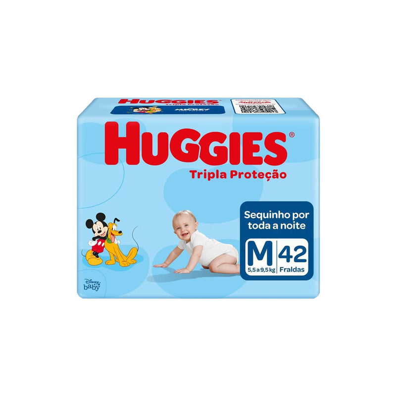 FRALDA HUGGIES TRIP PROTEC M MEGA C/42