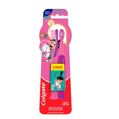 Escova de Dente Colgate Infantil Smiles Agnes e Fluffy 2-5 Anos Extra Macia com 2 unidades