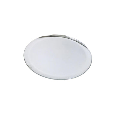 Bandeja Redonda de Aço Inox Prata 28cm