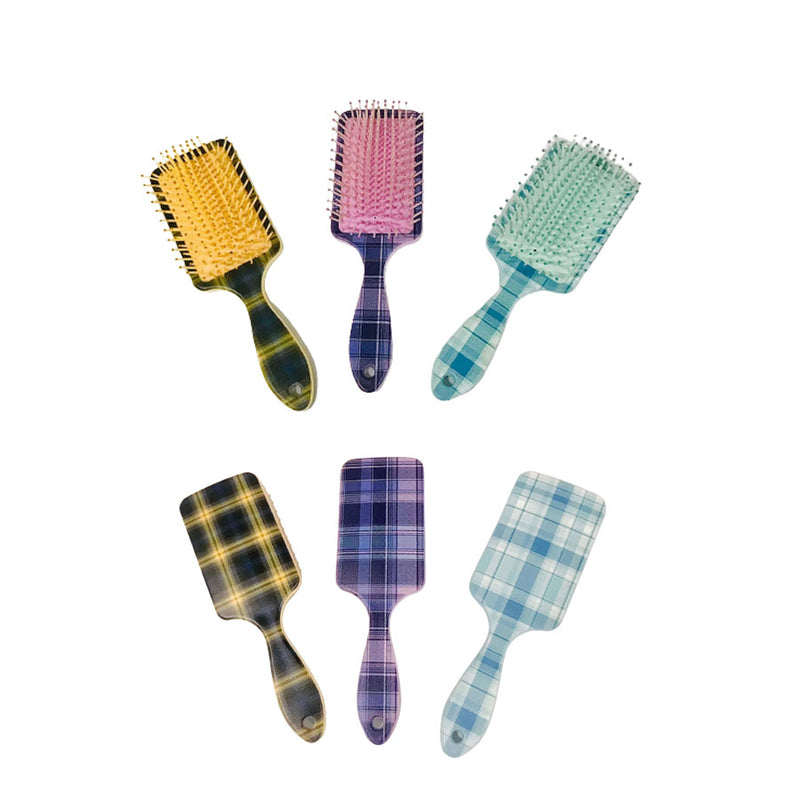 Escova de Cabelo Quadrada Almofadada Estampa Diversas