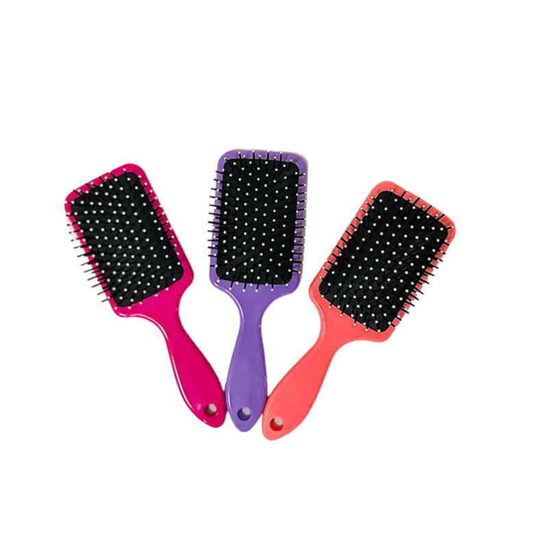 Escova para Cabelo Quadrada Almofadada Cores Diversas